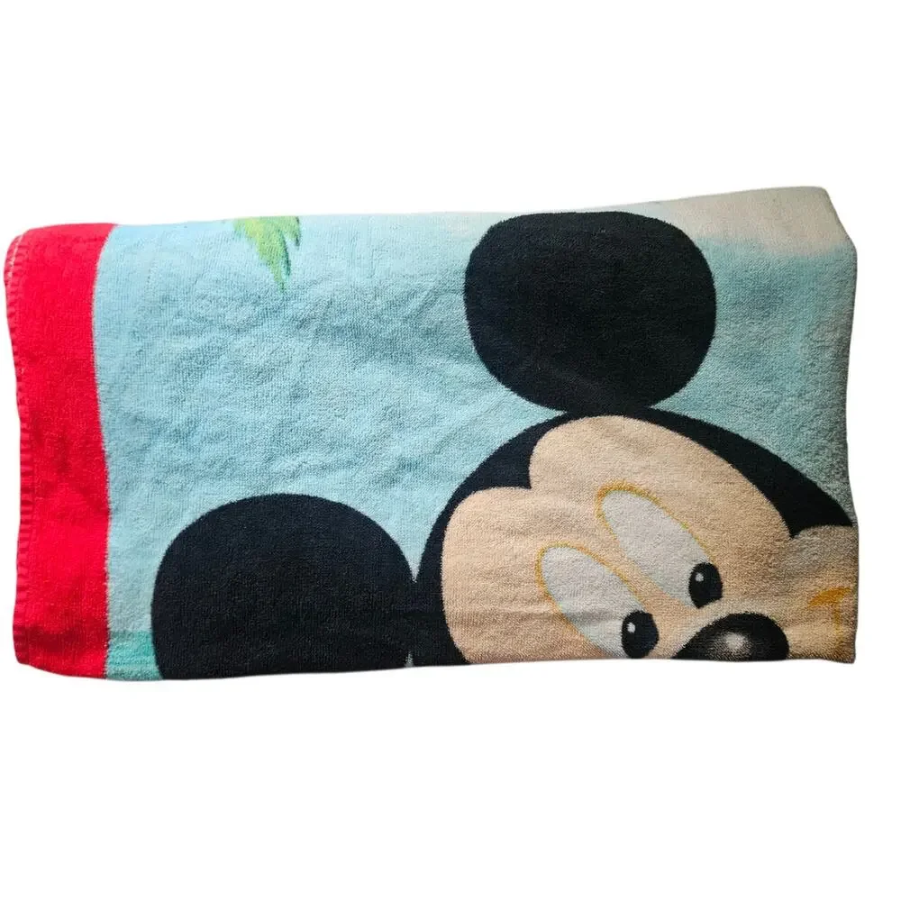 Disneyland Resort Mickey Mouse Sand Castle Beach Towel Red